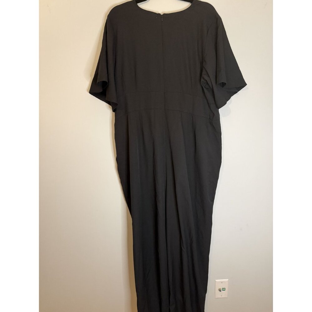 Kiyonna Charisma Crepe Jumpsuit w/ Pockets Black Size 2X NWT $168 [jb] - Picture 11 of 12